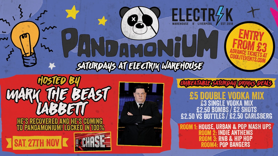 Pandamonium Saturdays : Hosted by Mark ‘The Beast’ Labbett