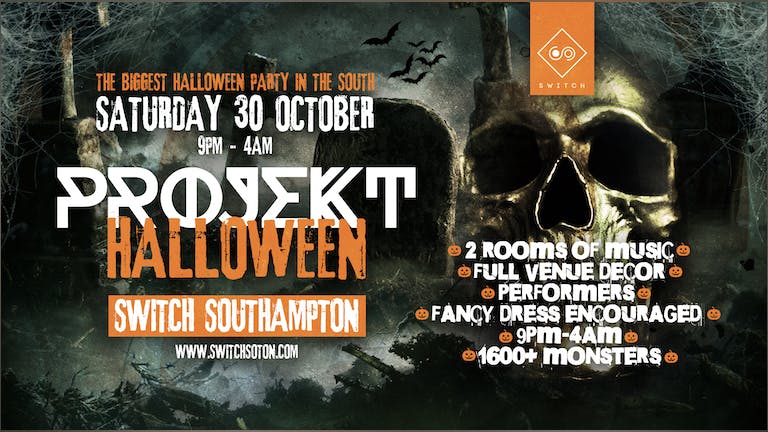 Projekt Halloween Saturday - Sold out - VIP packages only remaining