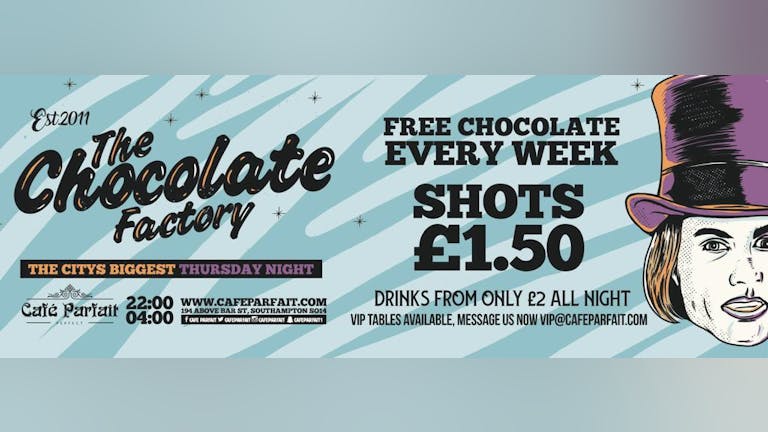 The Chocolate Factory // Every Thursday at Cafe Parfait
