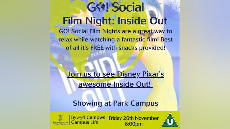 GO! Social: Film Night - Inside Out