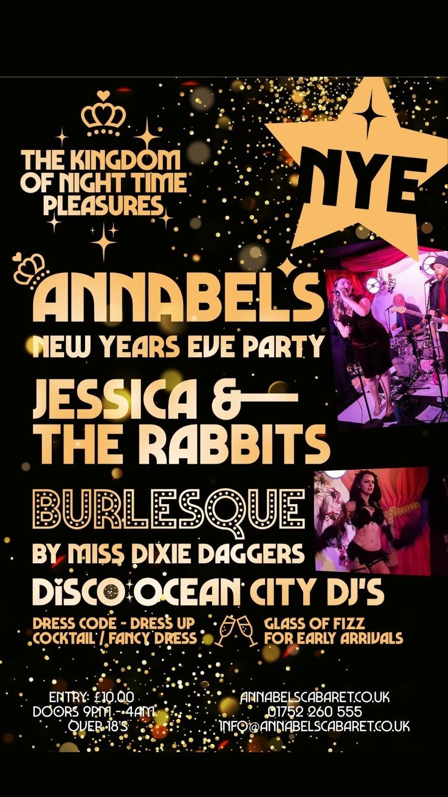 NEW YEAR’S EVE PARTY ~ Jessica & The Rabbits + Burlesque