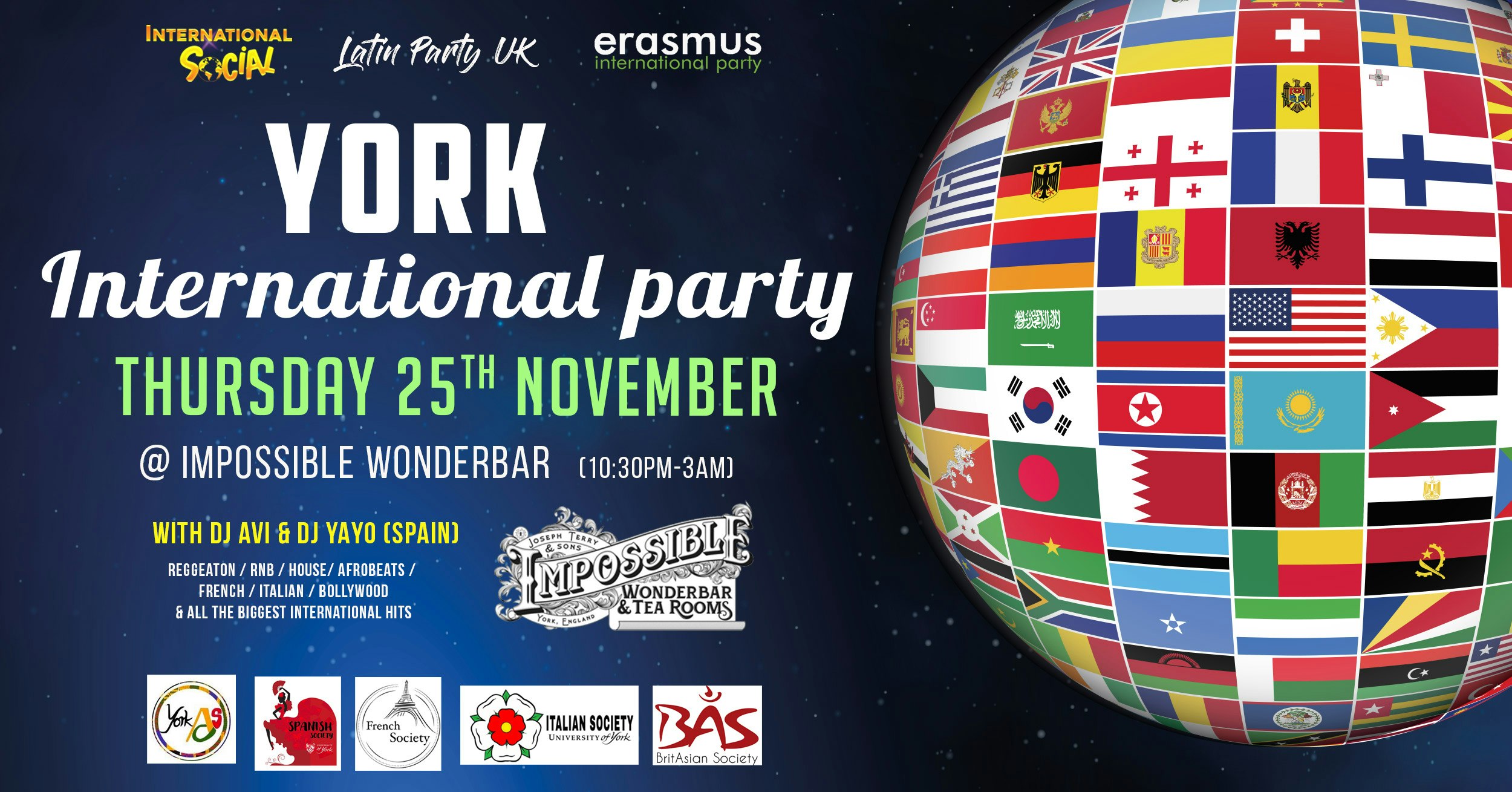 York International Party – Thursday 25th November
