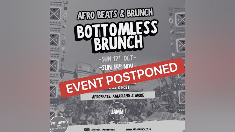 Afrobeats N Brunch - Bottomless Brunch (postponed)