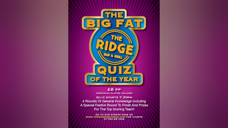 The Big  Fat Ridge Quiz