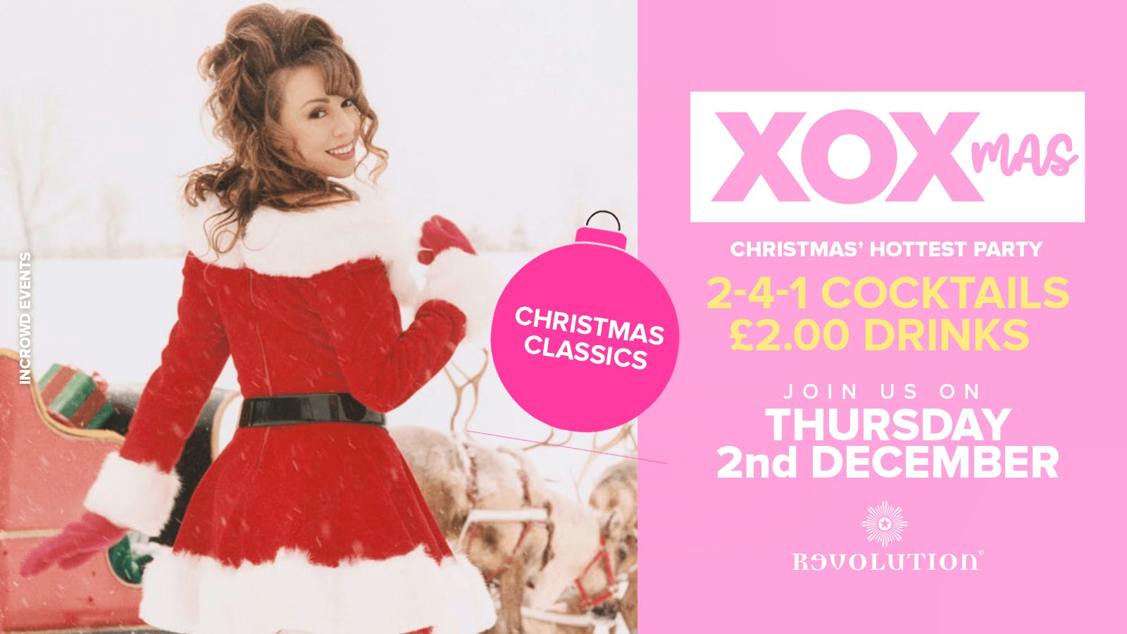 XOXmas • £2.00 Drinks • Revolution
