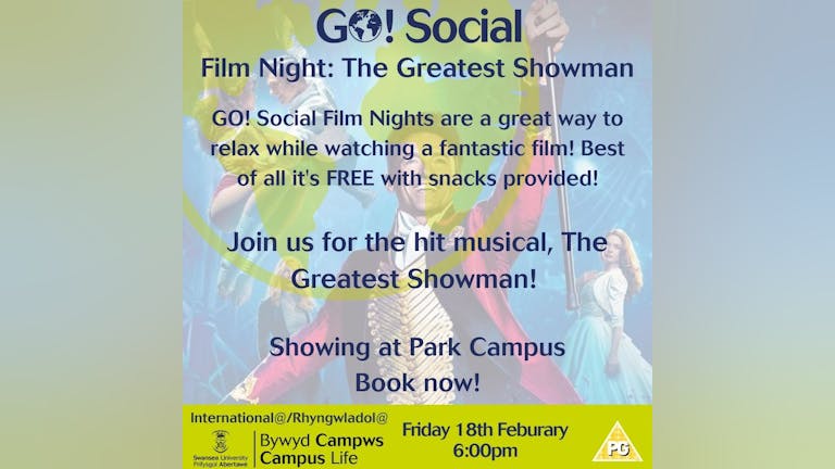 GO! Social: Film Night - The Greatest Showman