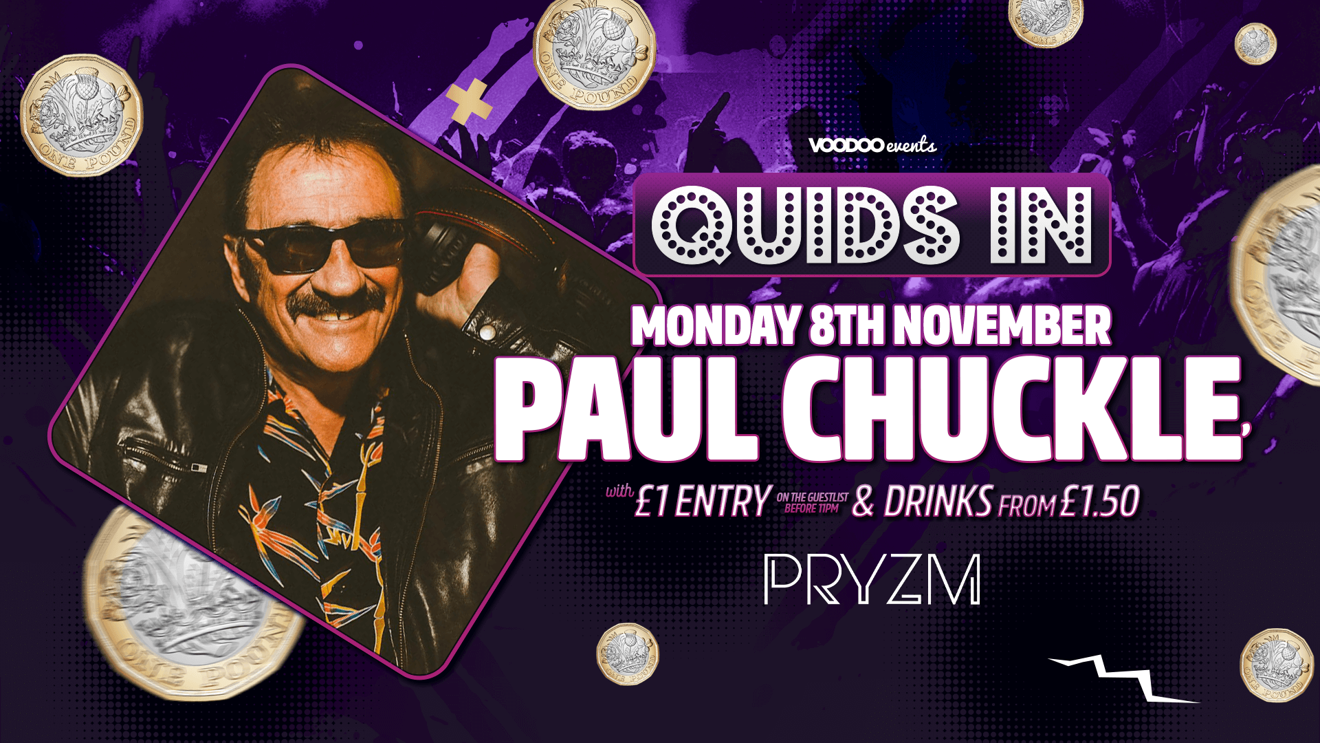 Quids In Mondays – Paul Chuckle DJ set – 8th November