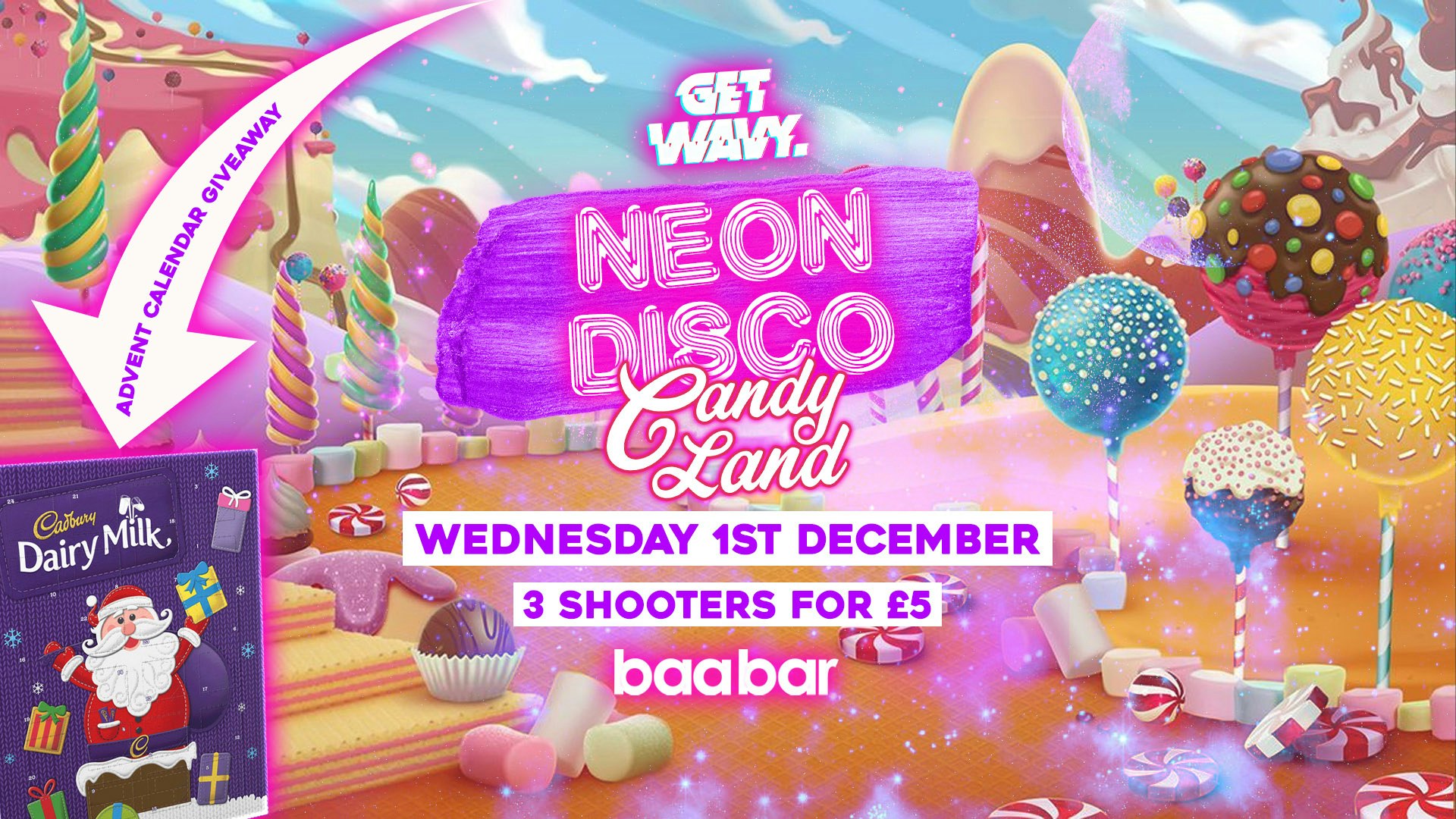 Neon Disco | Candy Land | Baa Bar [3 Shooters for £5] [£1 Tickets]