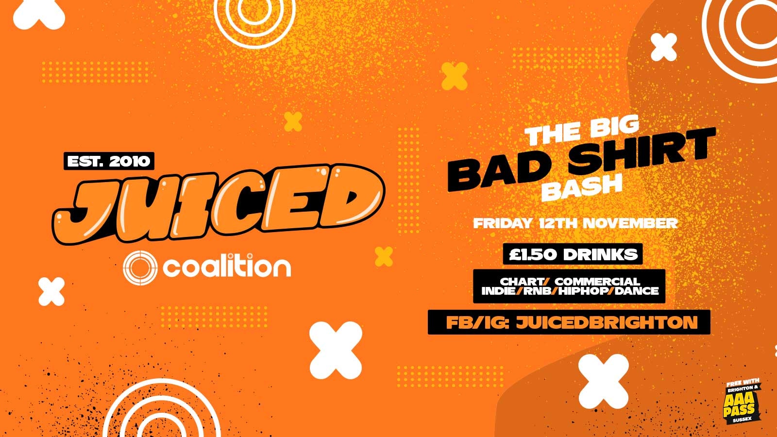 JUICED Fridays – The Big Bad Shirt Bash – 12.11.21