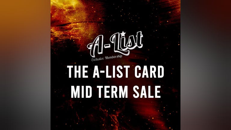 A-List Card 21/22 Mid Term Sale - £25 - Delivered by post 