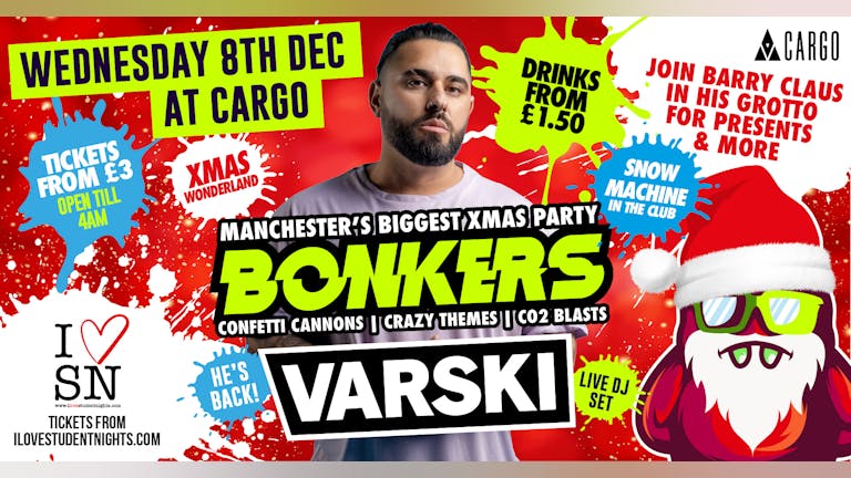 Bonkers Xmas Party TONIGHT ft Varski // Xmas Wonderland // Snow Machine // Free Presents