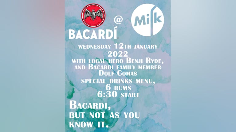 Bacardi Tasting! 12th January 2022