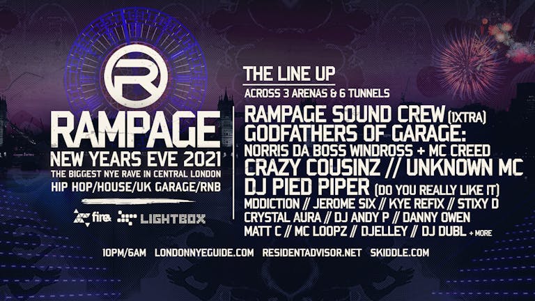 Rampage Sound New Years Eve Rave | Fire & Lightbox 
