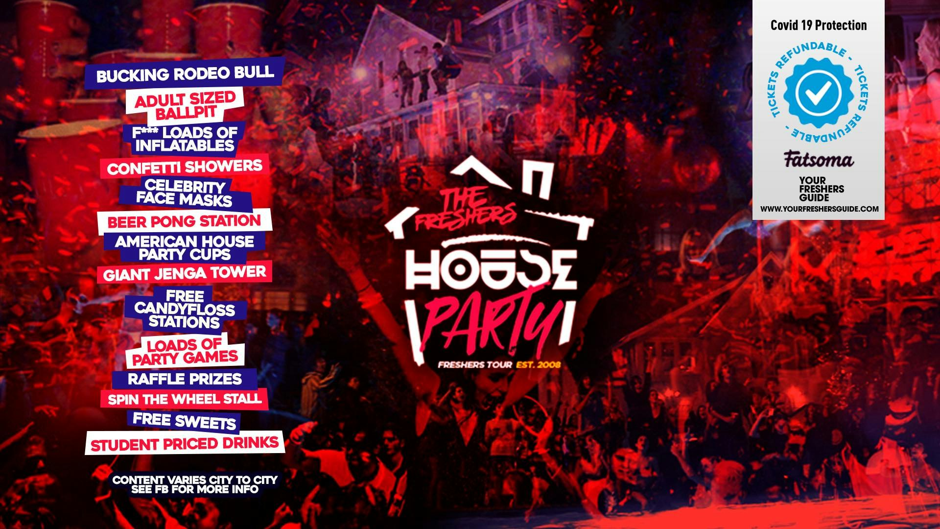 Freshers House Party | UK Tour – Freshers Week 2021 – SIGN UP FOR FREE NOW!