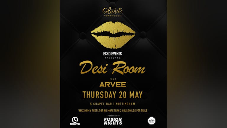 Desi Room - 20.05.21  - DJ ARVEE - SOLD OUT!