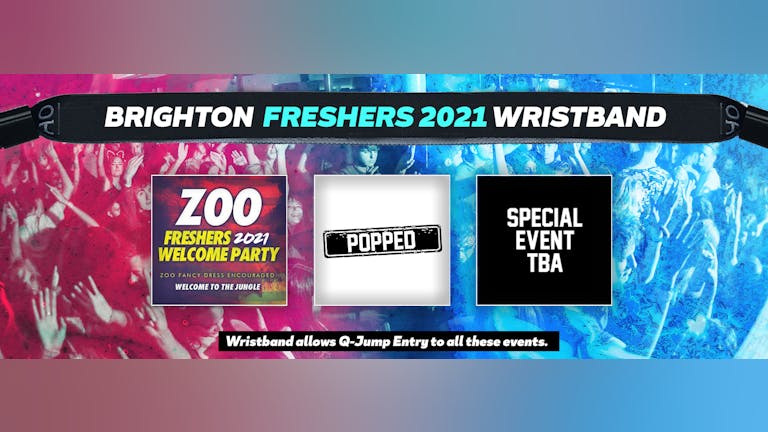 Brighton Freshers Invasion 2021 Wristband