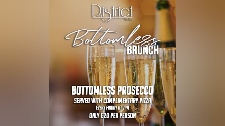 Friday Evening - Bottomless Brunch - 21st May 2021