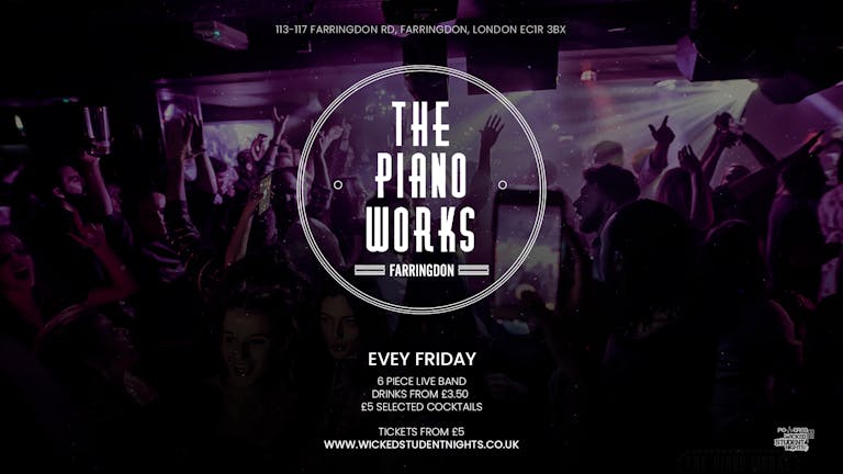 Fridays at Piano Works Farringdon // Drinks from £2.50 // IS BACK