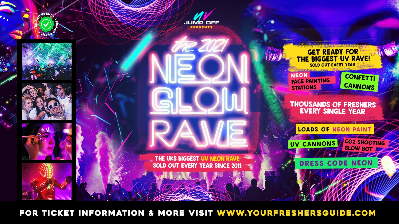 Neon Glow Rave | Surrey Freshers 2021 // Guildford Freshers 2021 –  RETURNERS TICKETS