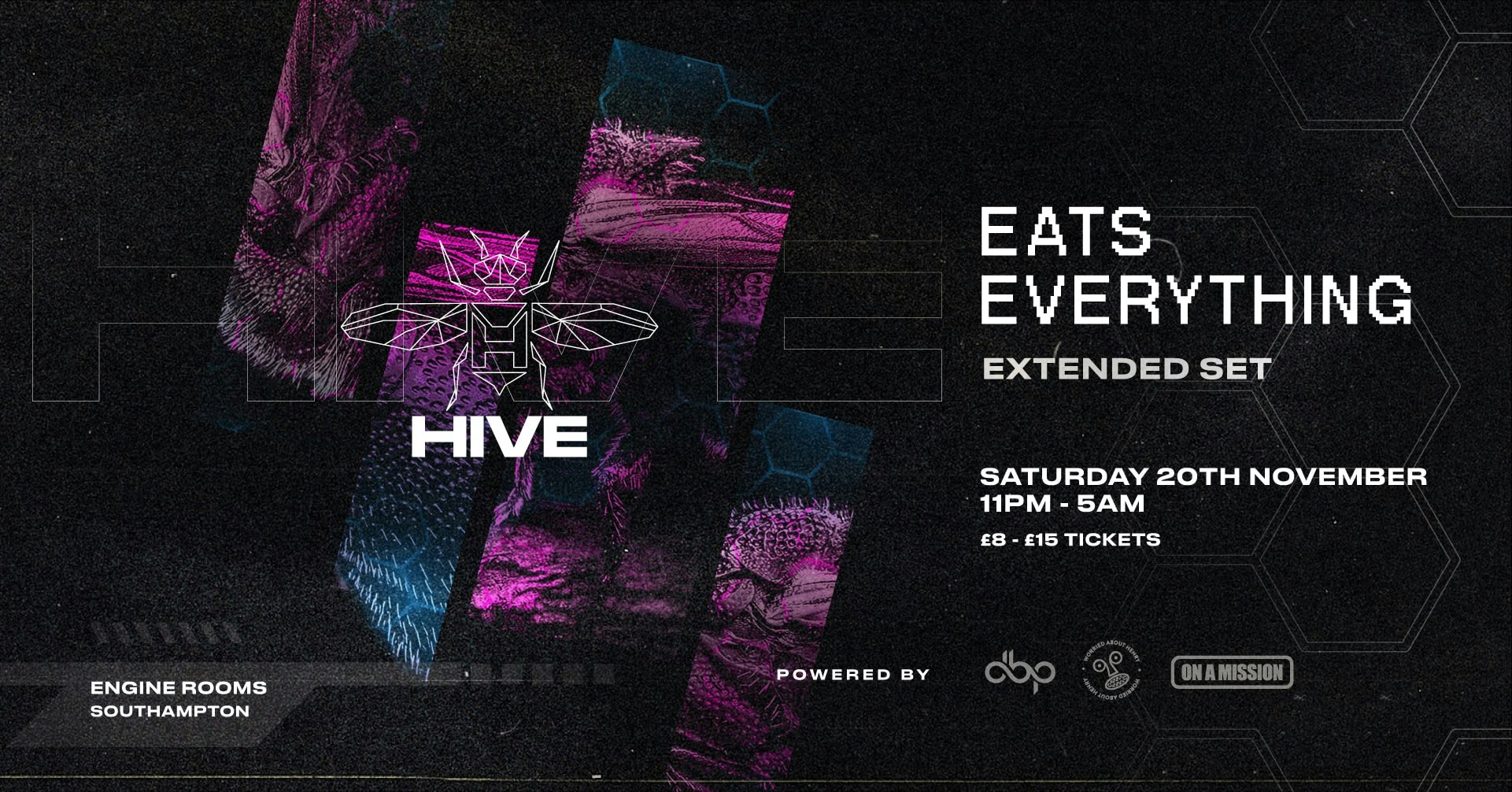 Saturday 20th Nov: Hive presents:  Eats Everything – CANCELLED