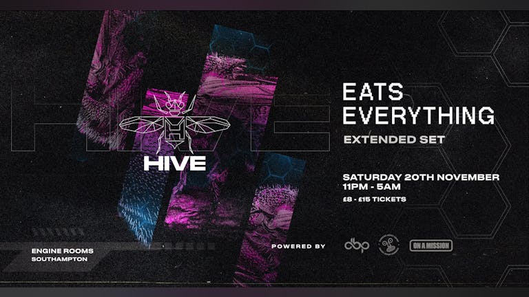 Saturday 20th Nov: Hive presents:  Eats Everything - CANCELLED 