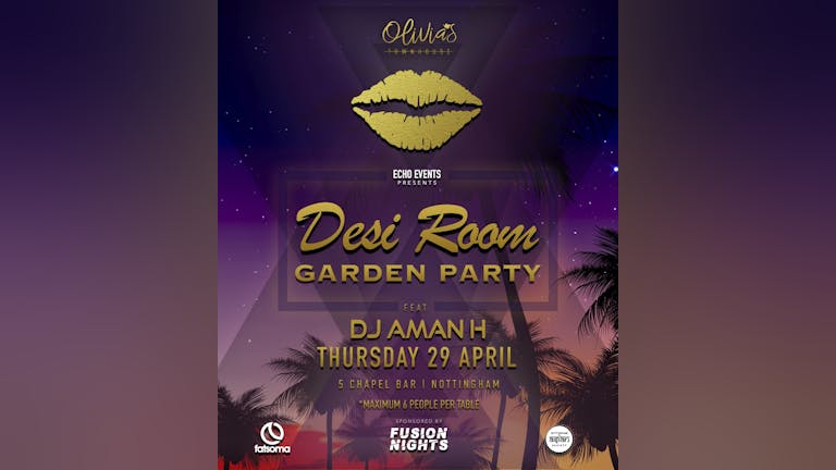 Desi Room 'Garden Party' - DJ AMAN H X DJ BOBBY - SOLD OUT