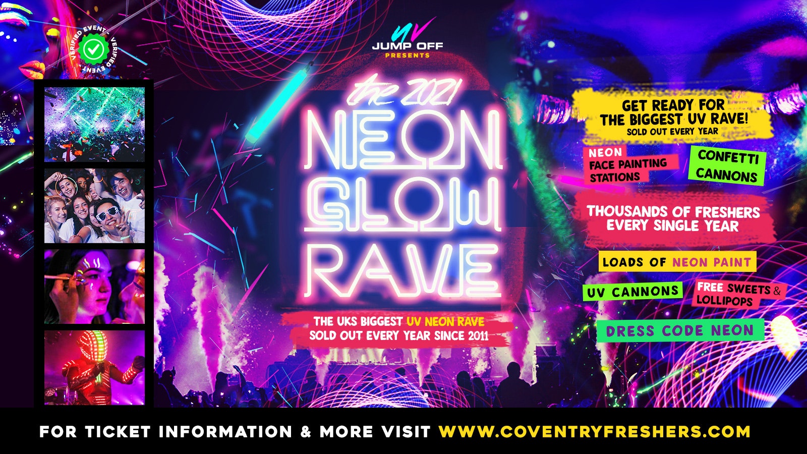 Neon Glow Rave | Coventry Freshers 2021