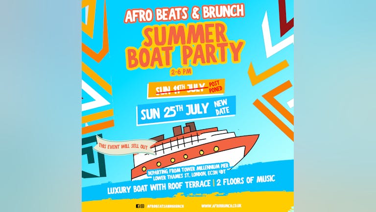 Afrobeats Summer Boat Party (RESCHEDULED DATE)