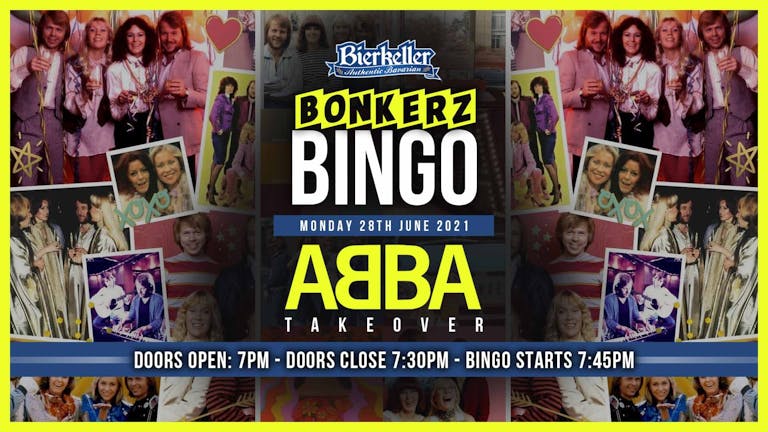 Bonkerz Bingo |  ABBA TAKEOVER