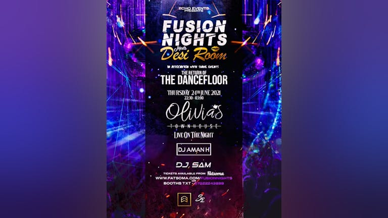 Fusion Nights x Desi Room - The return of the dancefloor