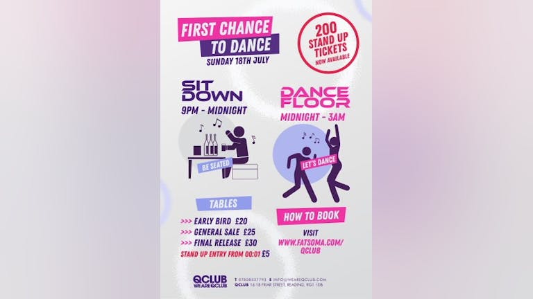 FIRST CHANCE TO DANCE!