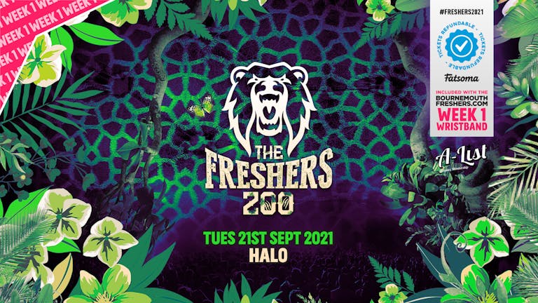 [TONIGHT] The Freshers Zoo @ Halo - FINAL 100 £5 TICKETS  | Bournemouth Freshers 2021 [Week 1 Freshers Event]