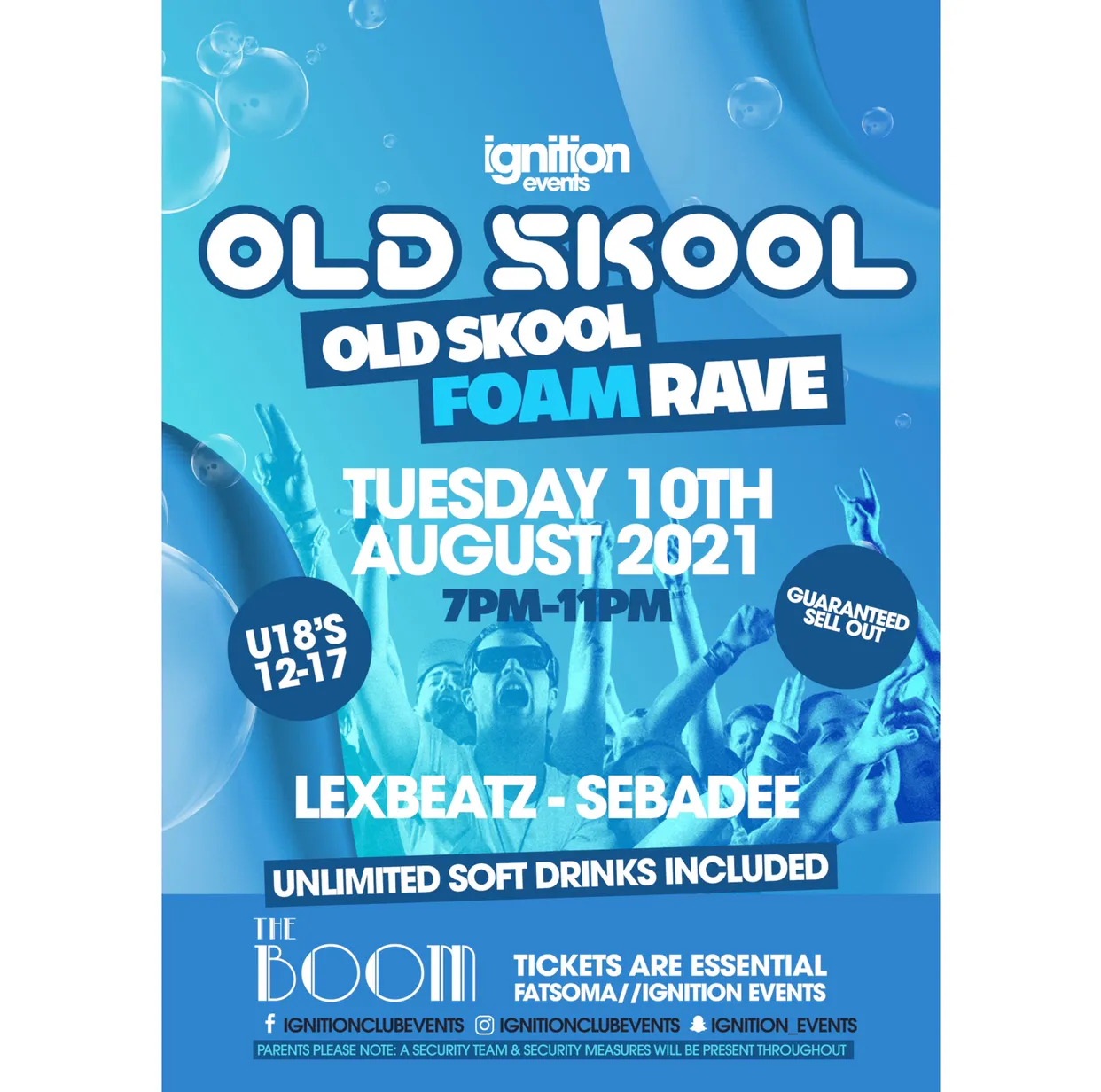 UNDER 18s OLD SKOOL FOAM RAVE at Boom Bar, Windsor on 10th Aug 2021 ...