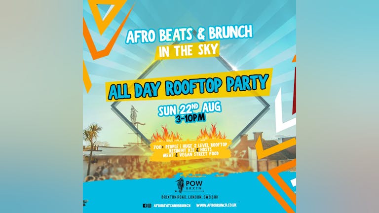 Afrobeats n Brunch: All Day Rooftop Party