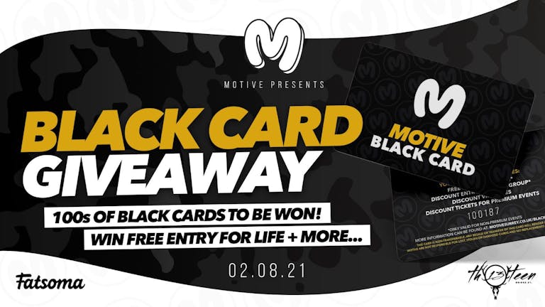 Motive - Black Card Giveaway! 