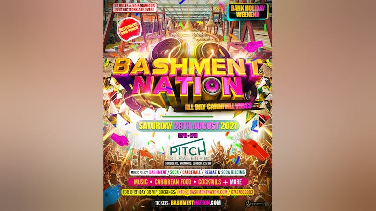 BASHMENT NATION - Carnival Bank Holiday Party