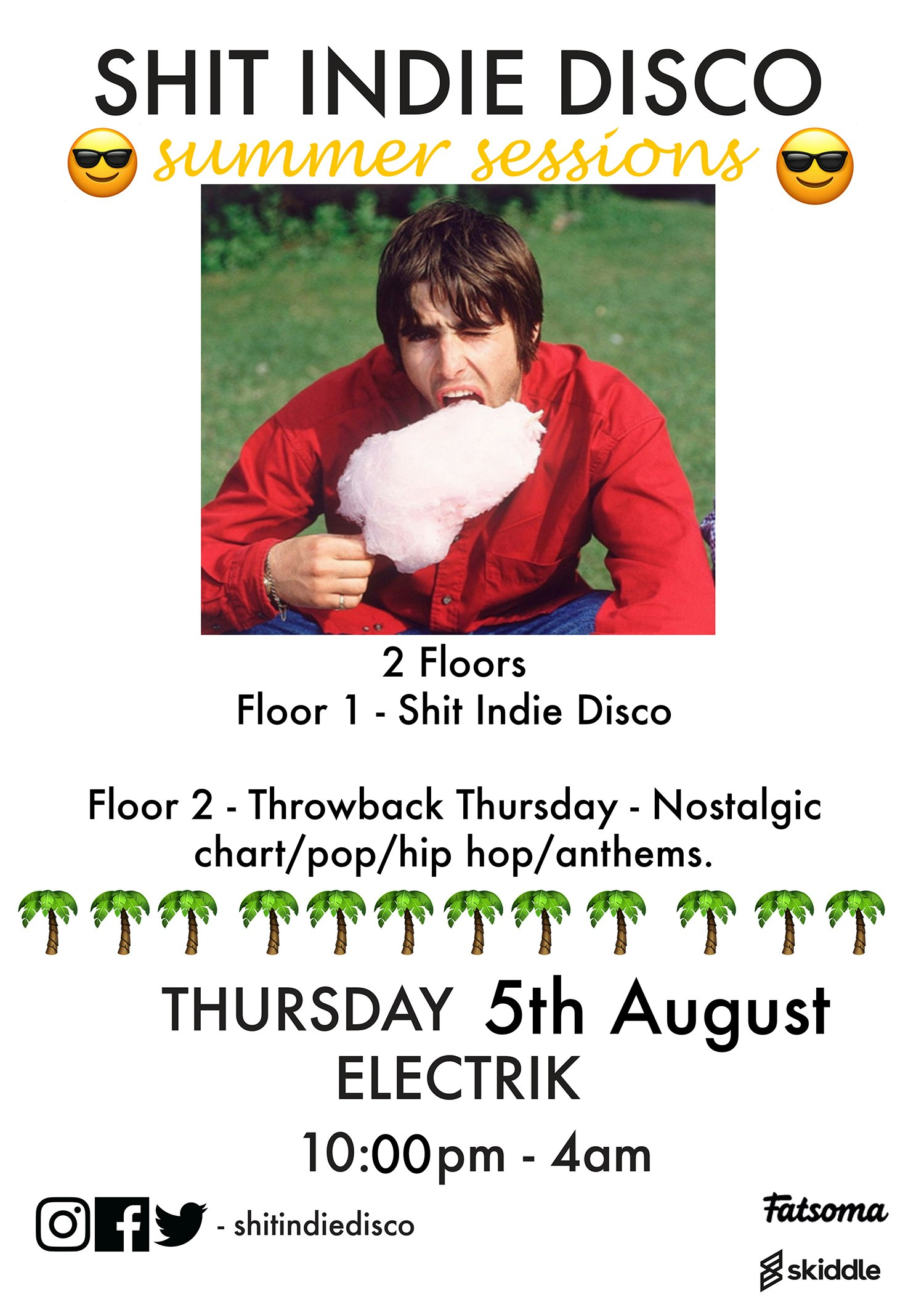 shit indie disco – summer series – 2 floors