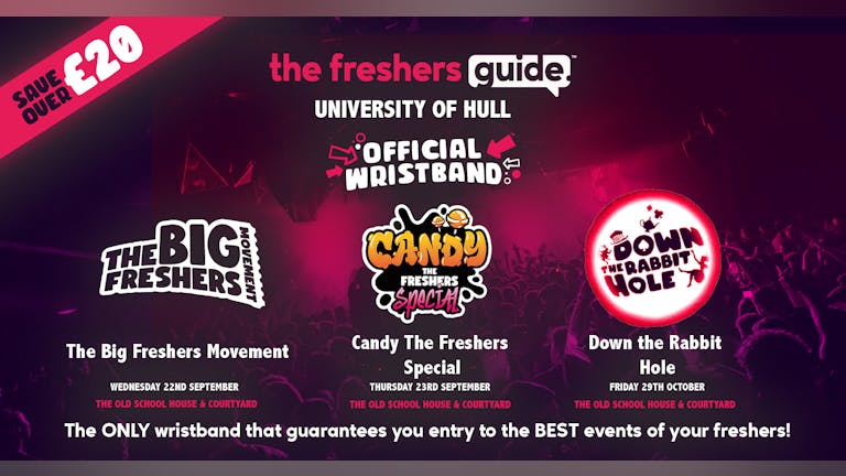 The University of Hull Freshers Guide Wristband 2021