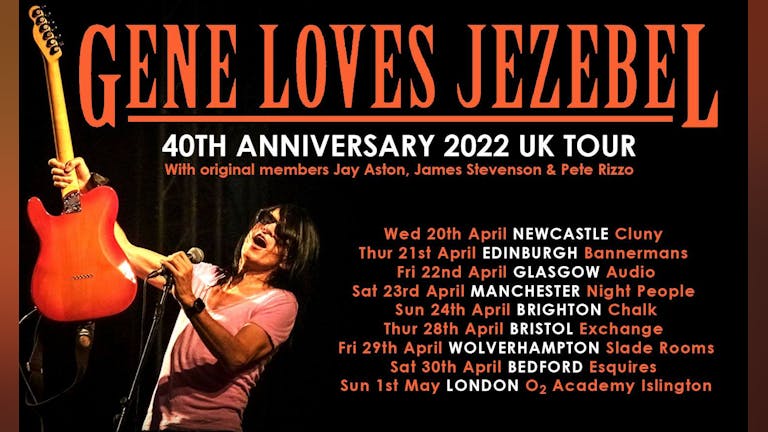 Gene Loves Jezebel - New date 2022 NEWCASTLE 