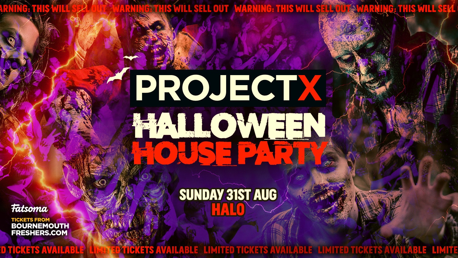 [SOLD OUT] Project X Halloween House Party 2021 – The BIGGEST American Themed House Party This Year | Bournemouth Freshers 2021