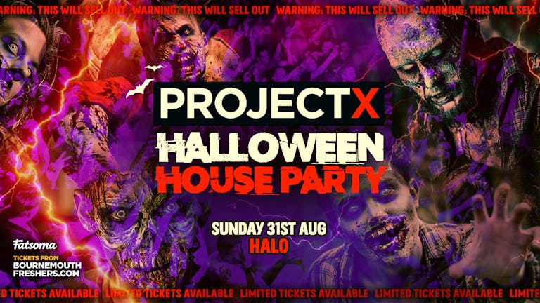 [SOLD OUT] Project X Halloween House Party 2021 - The BIGGEST American Themed House Party This Year | Bournemouth Freshers 2021 