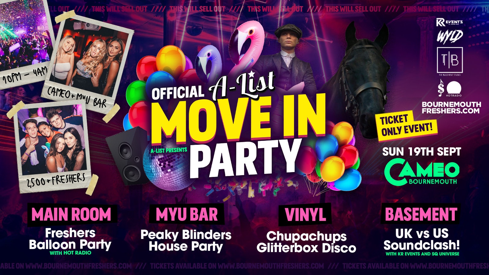 The Official A-list Move In Party Bournemouth at Cameo | Bournemouth Freshers 2021