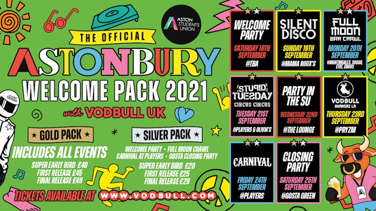 Aston Uni OFFICIAL Welcome Pack!! ⚠️ONLY CLOSING PARTY TICS AVAILABLE! ⚠️For Refreshers & Freshers🔥 