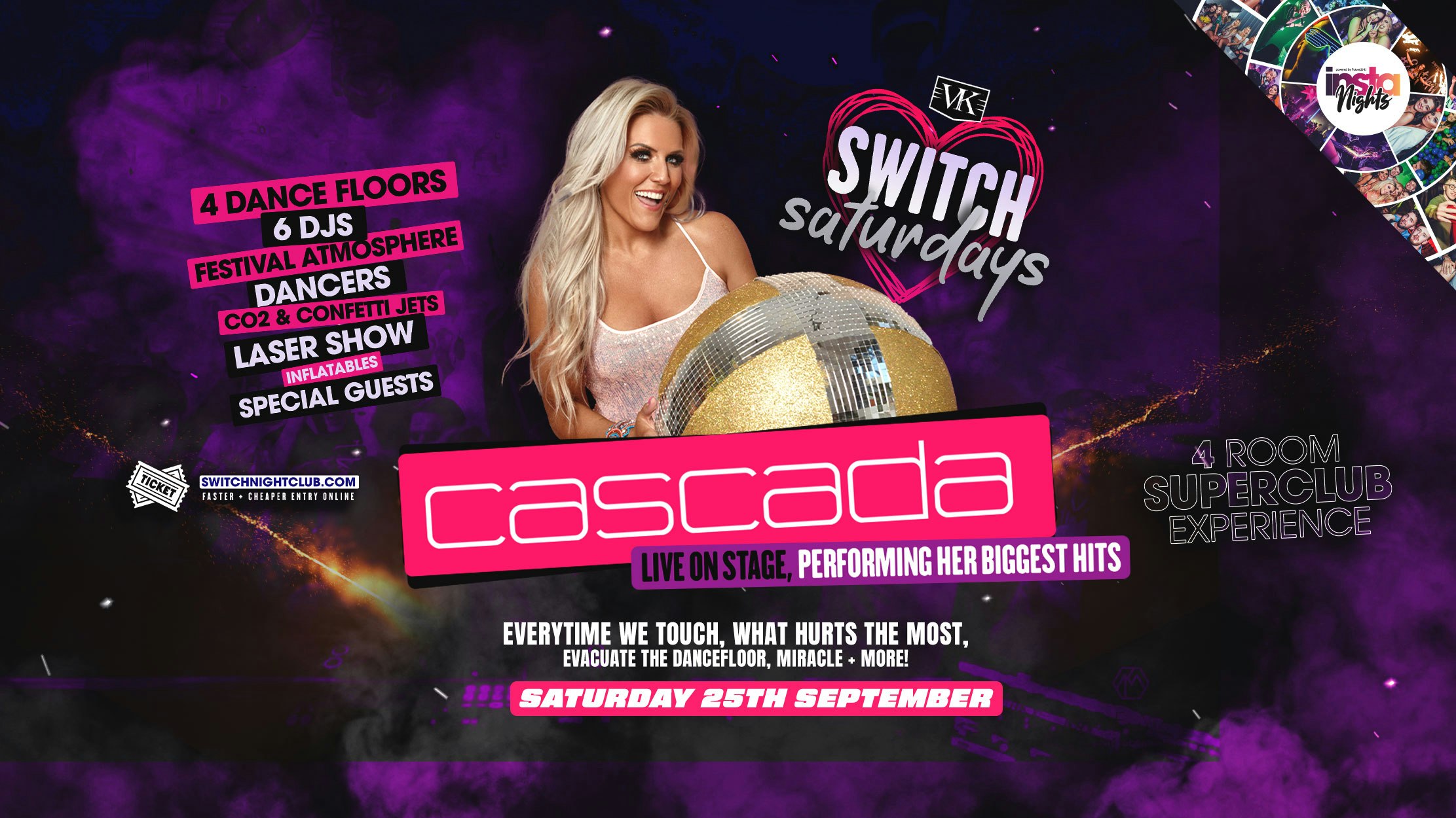 SWITCH Saturdays | CASCADA Live On Stage