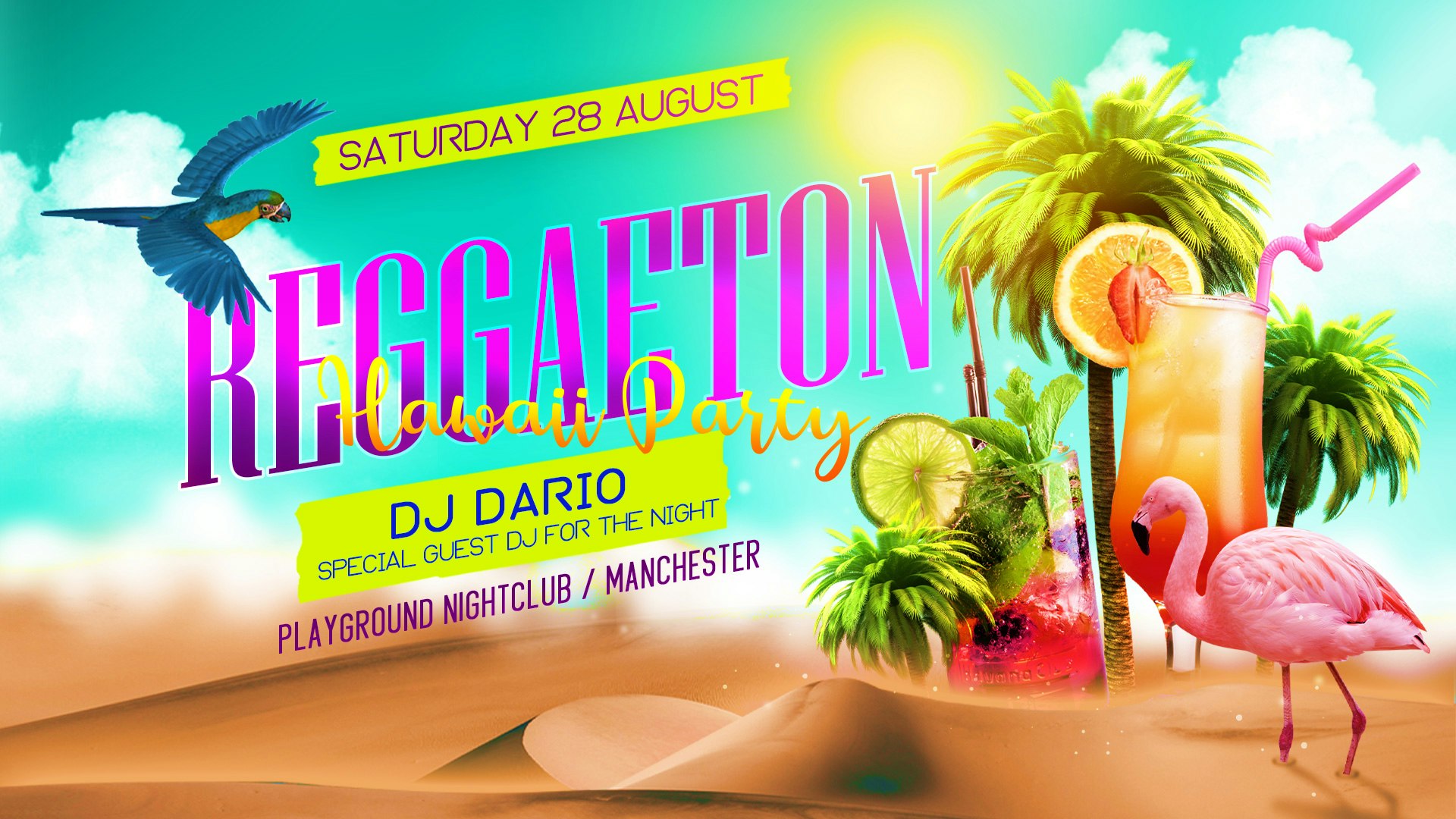 REGGAETON SATURDAYS (Hawaii Special) – MANCHESTER (28/08)