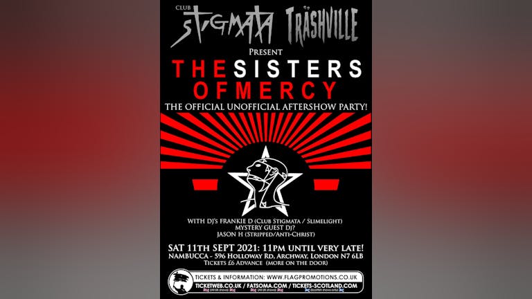 THE SISTERS OF MERCY  AFTERSHOW PARTY 