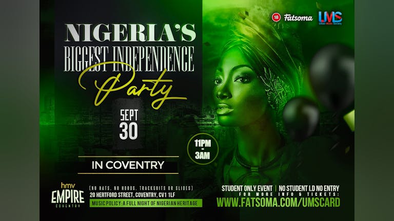 NIGERIAN INDEPENDENCE PARTY - 50 LEFT (COVENTRY)