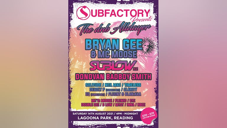 ​Subfactory presents The Alldayer on Saturday 14th August