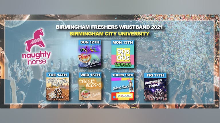 Birmingham Freshers Wristband 2021 - BCU! [Naughty Horse]