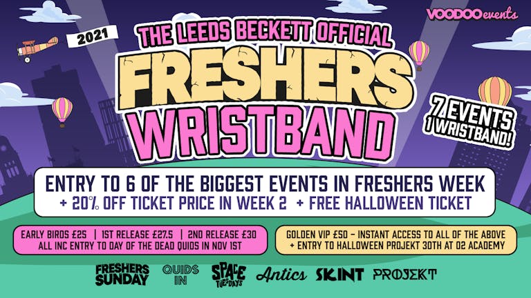 Leeds Beckett Official Freshers Wristband